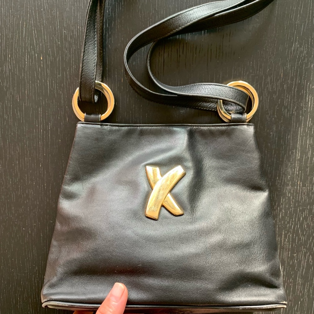 Vintage Paloma Picasso Black Leather Bag